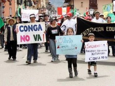 Anuncian protestas en Cajamarca contra Conga pese a suspensión de proyecto