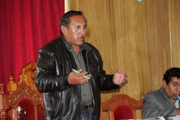 Feliciano Pérez Machaca, alcalde de la Municipalidad Provincial de Huancané