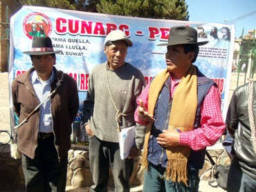 Dirigentes de las rondas campesinas de las provincias de Melgar, Ilave y Carabaya
