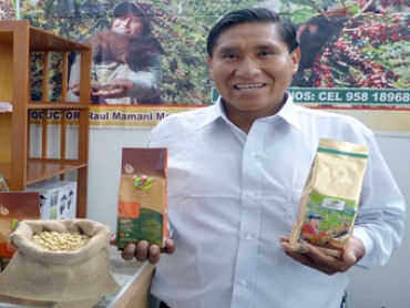 Raúl Mamani Mamani, productor de café