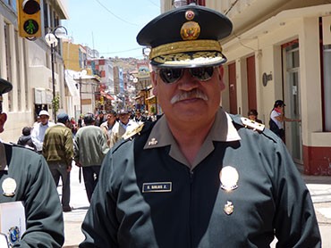 Edison Salas Zúñiga, jefe del Frente Policial de Puno