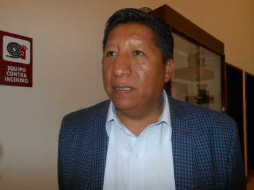 El alcalde de la Municipalidad Provincial de Sandia, Miguel Quispe Tipo
