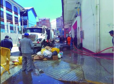 Mercado Central en jornada de limpieza 