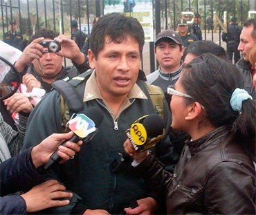 Richard Germán Ortega Quispe, promotor de la huelga policial