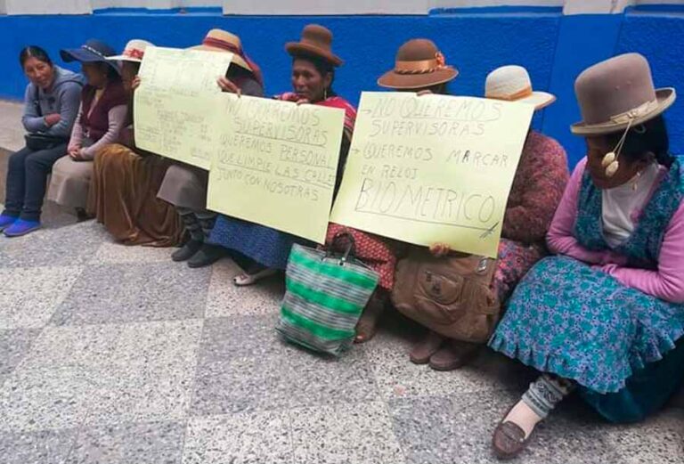 Trabajadoras de limpieza protestaron en defensa de sus derechos