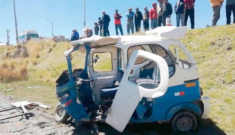 Accidente en Yunguyo dejó dos heridos graves
