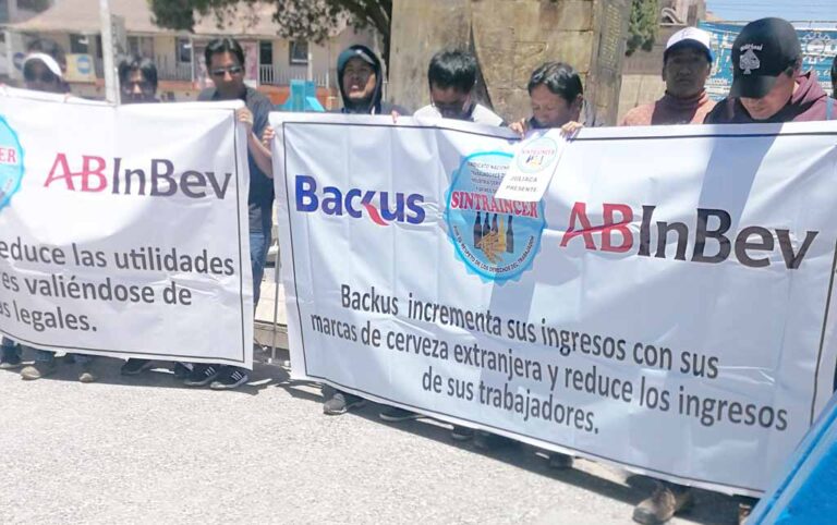 Trabajadores protestaron contra la Backus por maltratos