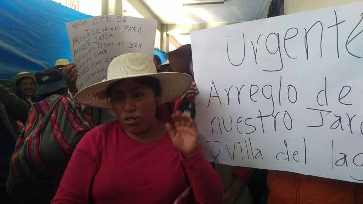Niños en riesgo por  deficiencias de obra