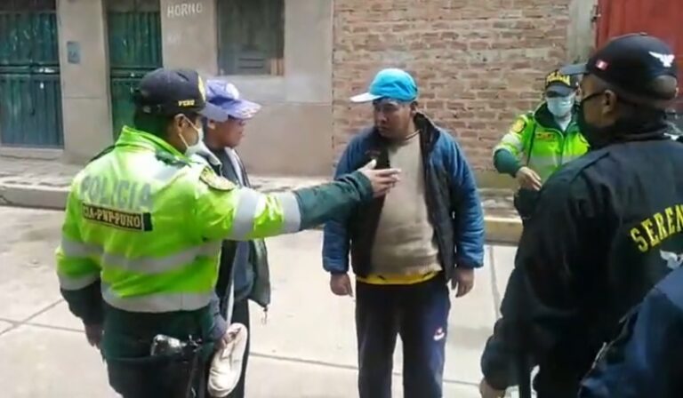 Dos ebrios fueron  intervenidos en Puno