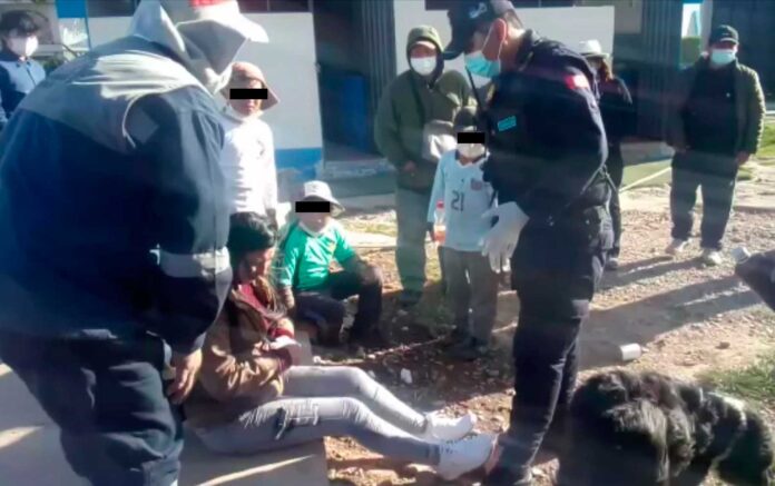 Joven fue socorrida por serenos de Juliaca.