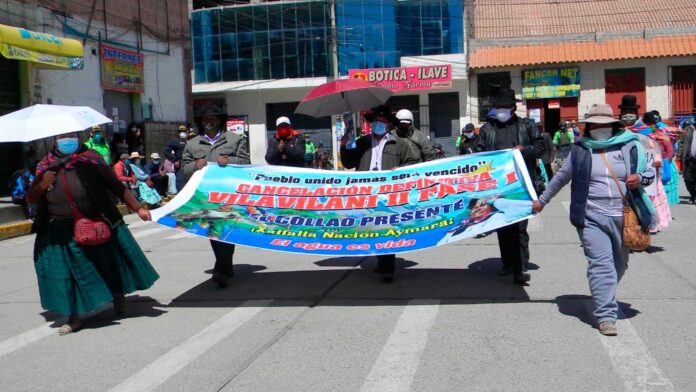 Aymaras ratifican huelga indefinida por la cancelación del proyecto Vilavilani