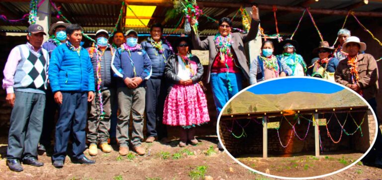 Municipio de Orurillo entrega 50 cobertizos e implementación con 50 vaquillonas en la comunidad de Chilliutira