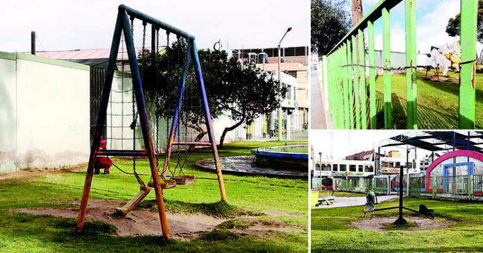 Parque de la Alameda se cae a pedazos a plena vista del municipio de Majes