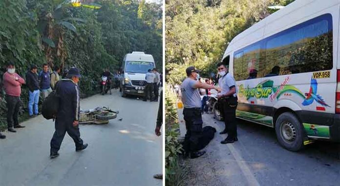 Motociclista muere en choque frontal contra minivan en San Juan del Oro