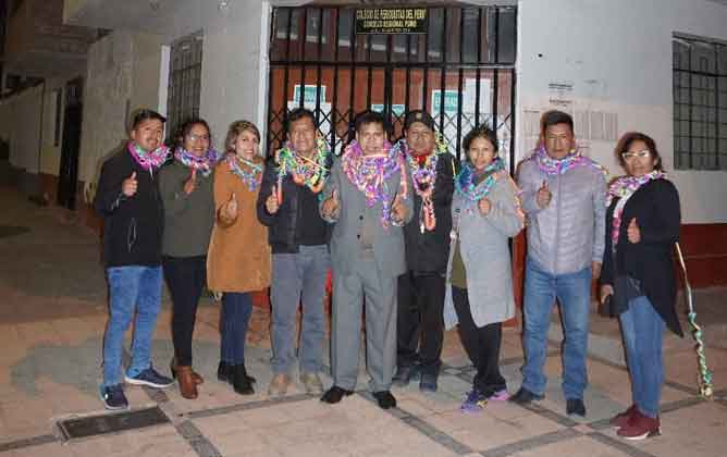 Samuel Vilca es reelegido como decano del Colegio de Periodistas Consejo Regional Puno