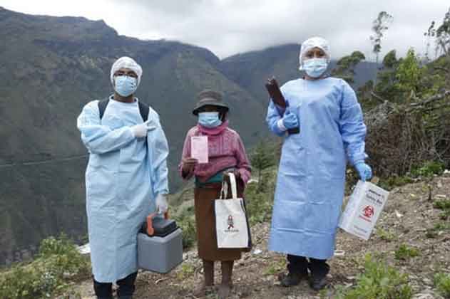 Sandia: Realizan festival de la vacunación en 7 distritos de la selva puneña