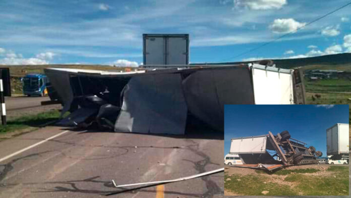 Motocicleta casi provoca una tragedia en la autopista Puno - Juliaca