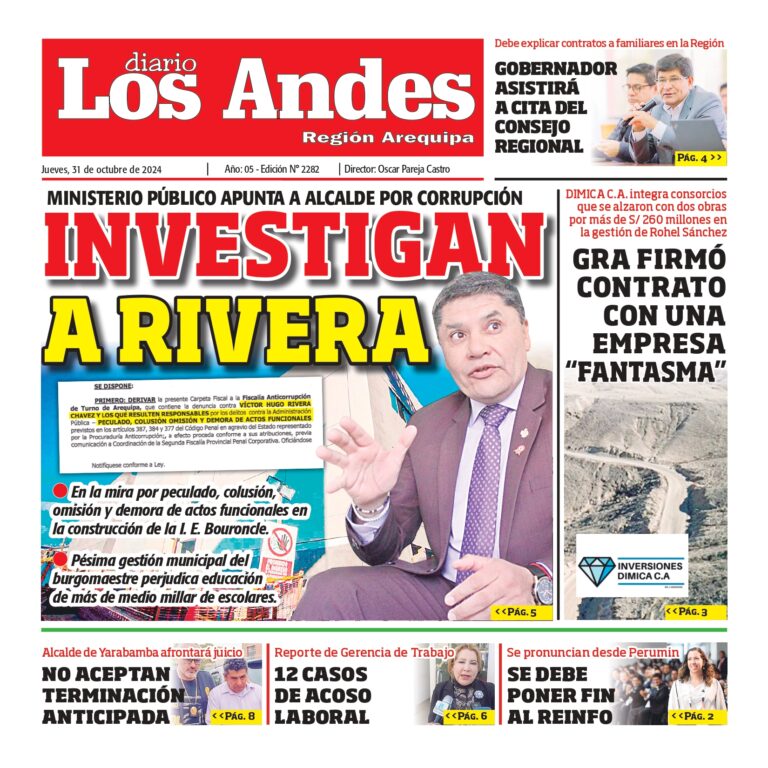AREQUIPA: Diario los Andes 31/10/2024
