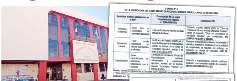 En municipalidad de Puno detectan secretaria falsa y “subgerente ciego”