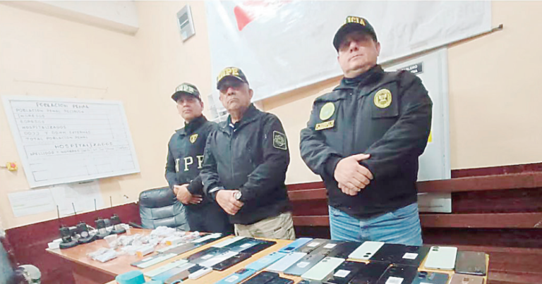 Arequipa: incautan 94 celulares y droga en penal de Socabaya