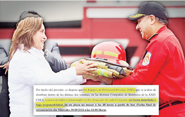 Dina Boluarte estafó a los bomberos