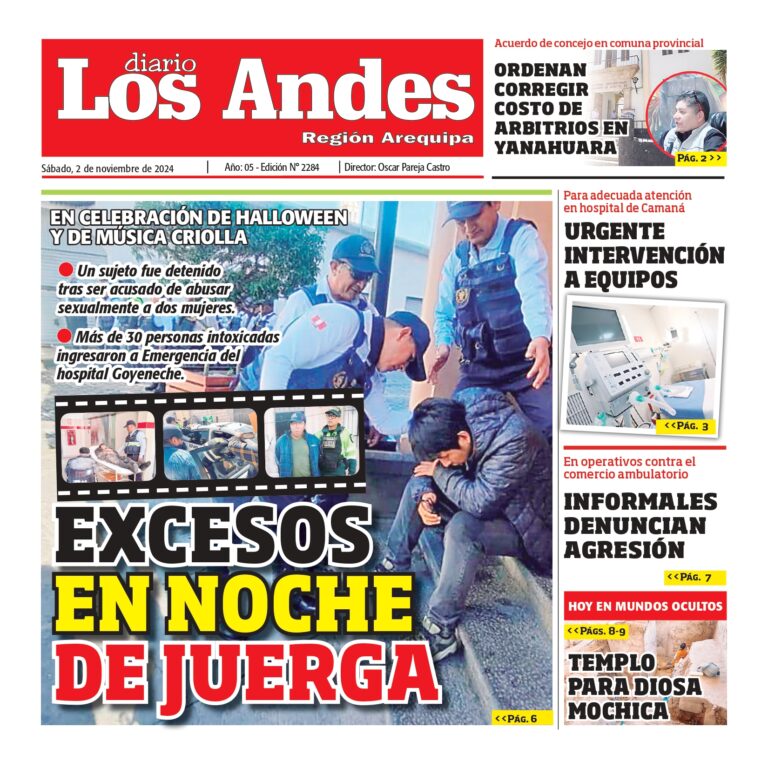 AREQUIPA: Diario los Andes 02/11/2024
