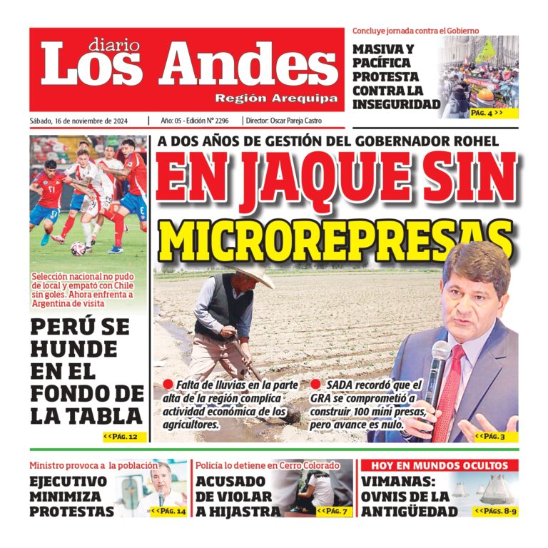 AREQUIPA: Diario los Andes 16/11/2024