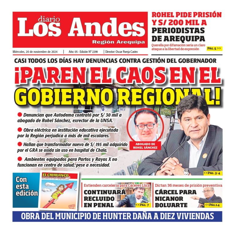 AREQUIPA: Diario los Andes 20/11/2024