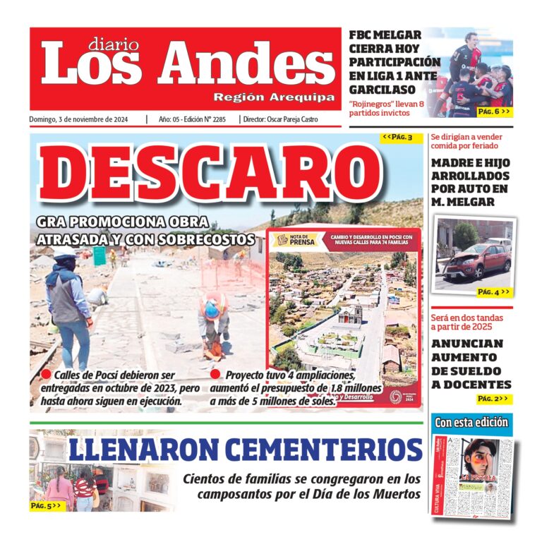 AREQUIPA: Diario los Andes 03/11/2024