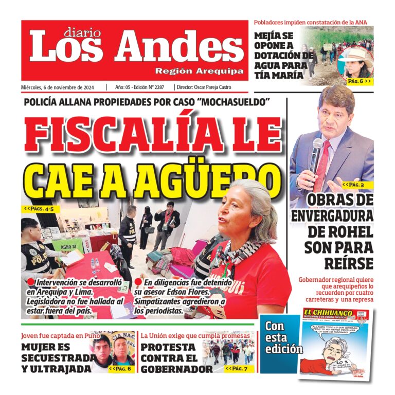 AREQUIPA: Diario los Andes 06/11/2024