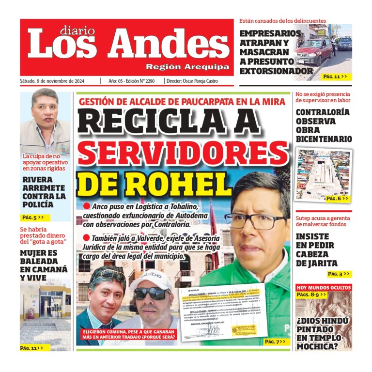 AREQUIPA: Diario los Andes 09/11/2024