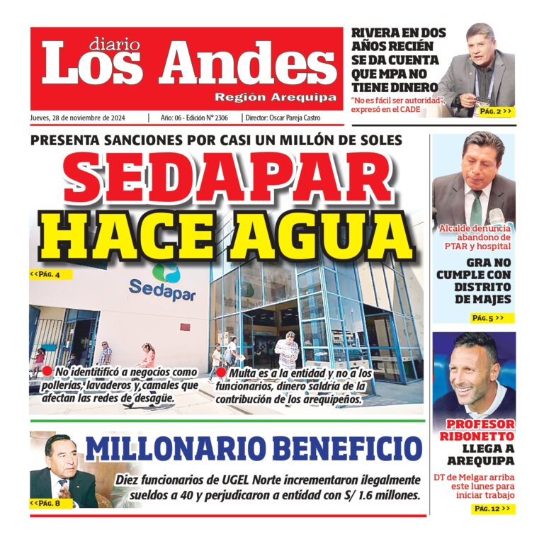 AREQUIPA: Diario los Andes 28/11/2024