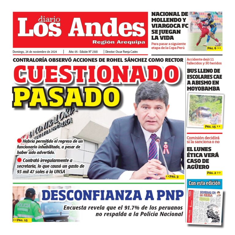 AREQUIPA: Diario los Andes 24/11/2024