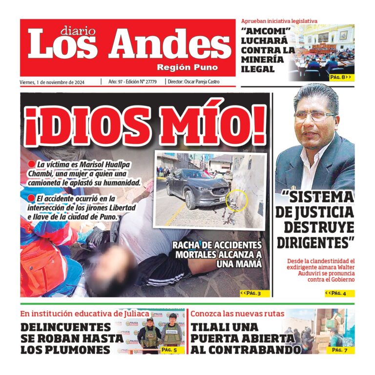 PUNO: Diario los Andes 01/11/2024