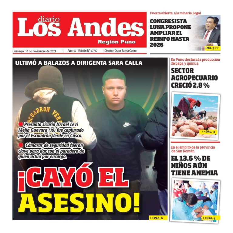 PUNO: Diario los Andes 10/11/2024