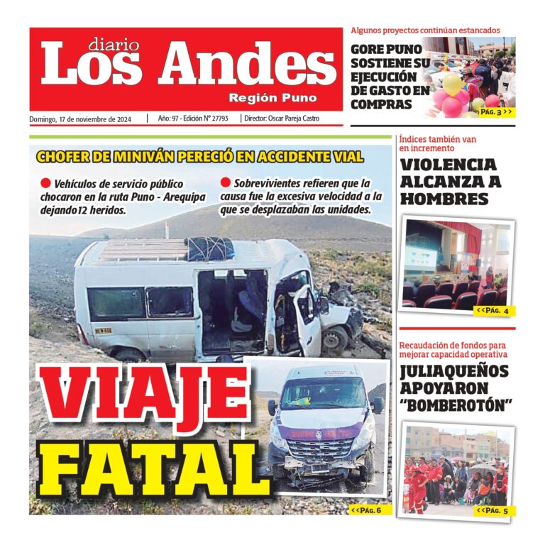 PUNO: Diario los Andes 17/11/2024