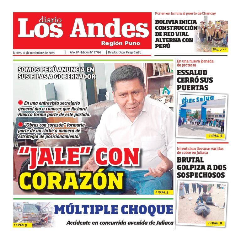 PUNO: Diario los Andes 21/11/2024