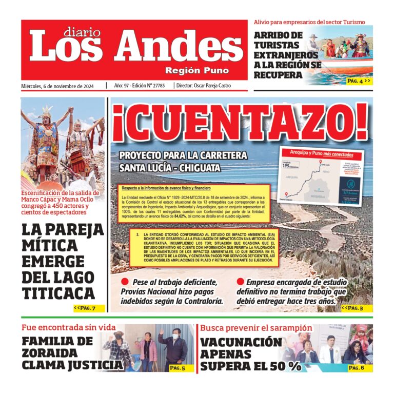 PUNO: Diario los Andes 06/11/2024