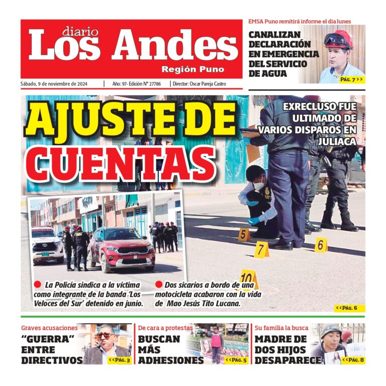 PUNO: Diario los Andes 09/11/2024