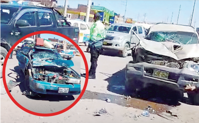 Juliaca: triple choque en la salida a Puno deja varios heridos