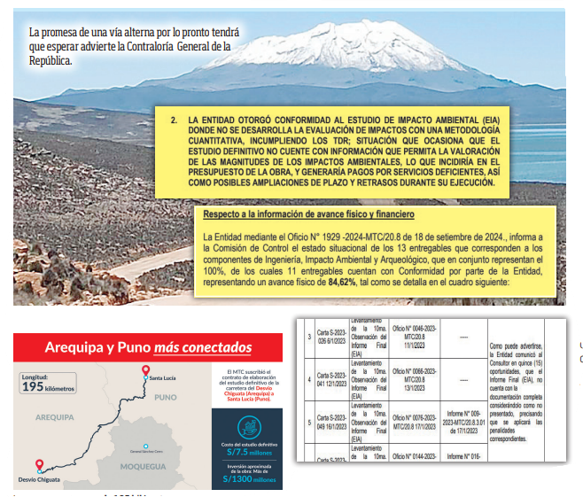 “Faenón” en proyecto para carretera a Arequipa