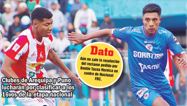 Arequipa: equipos de Copa Perú se juegan la vida