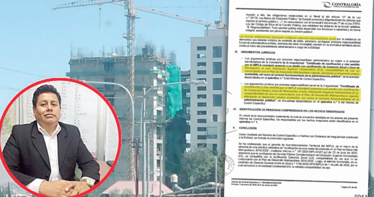 Arequipa: exgerente del Impla otorgó una zonificación irregular