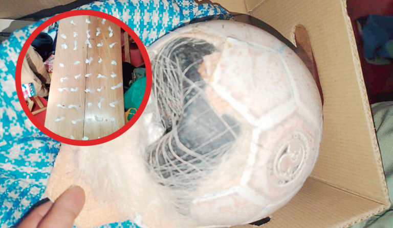 Juliaca: camuflan droga en una pelota