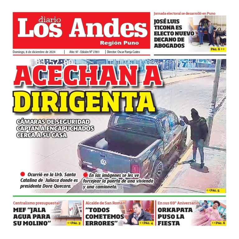 PUNO: Diario los Andes 08/12/2024