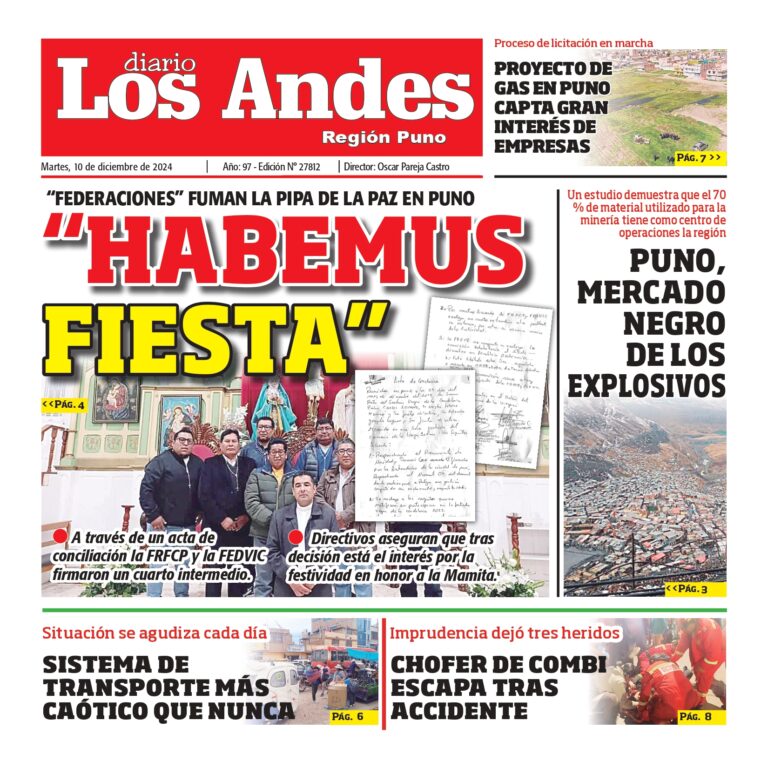 PUNO: Diario los Andes 10/12/2024