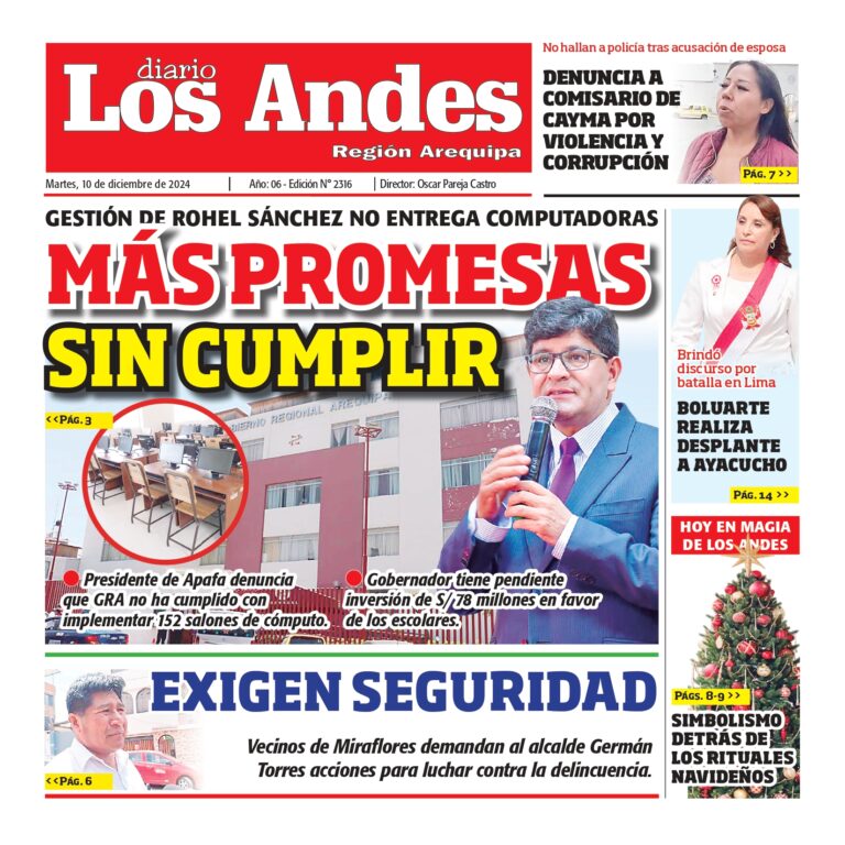 AREQUIPA: Diario los Andes 10/12/2024