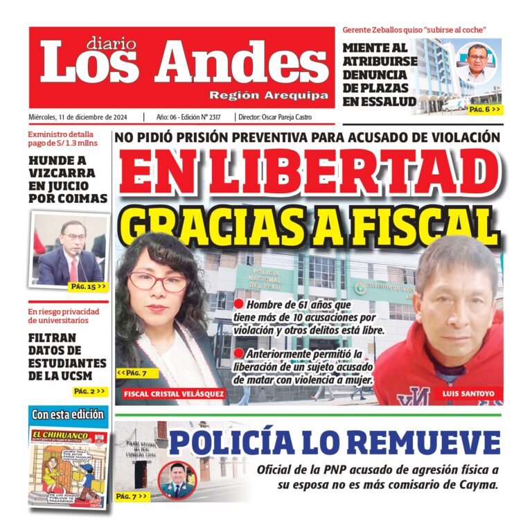 AREQUIPA: Diario los Andes 11/12/2024