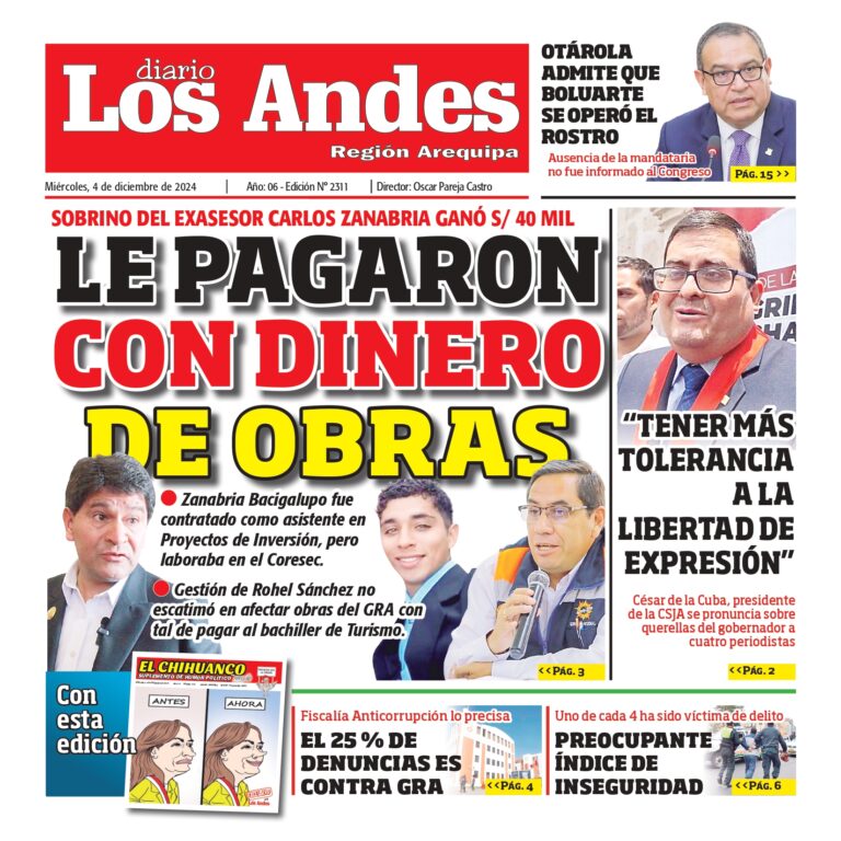 AREQUIPA: Diario los Andes 04/12/2024