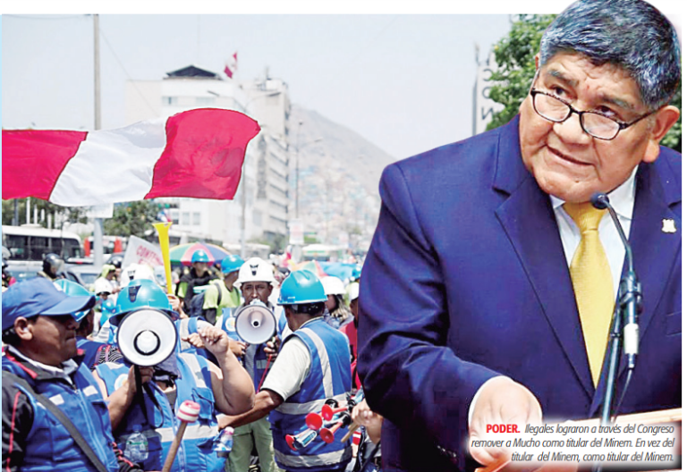 Pequeña minería da golpe político en el país